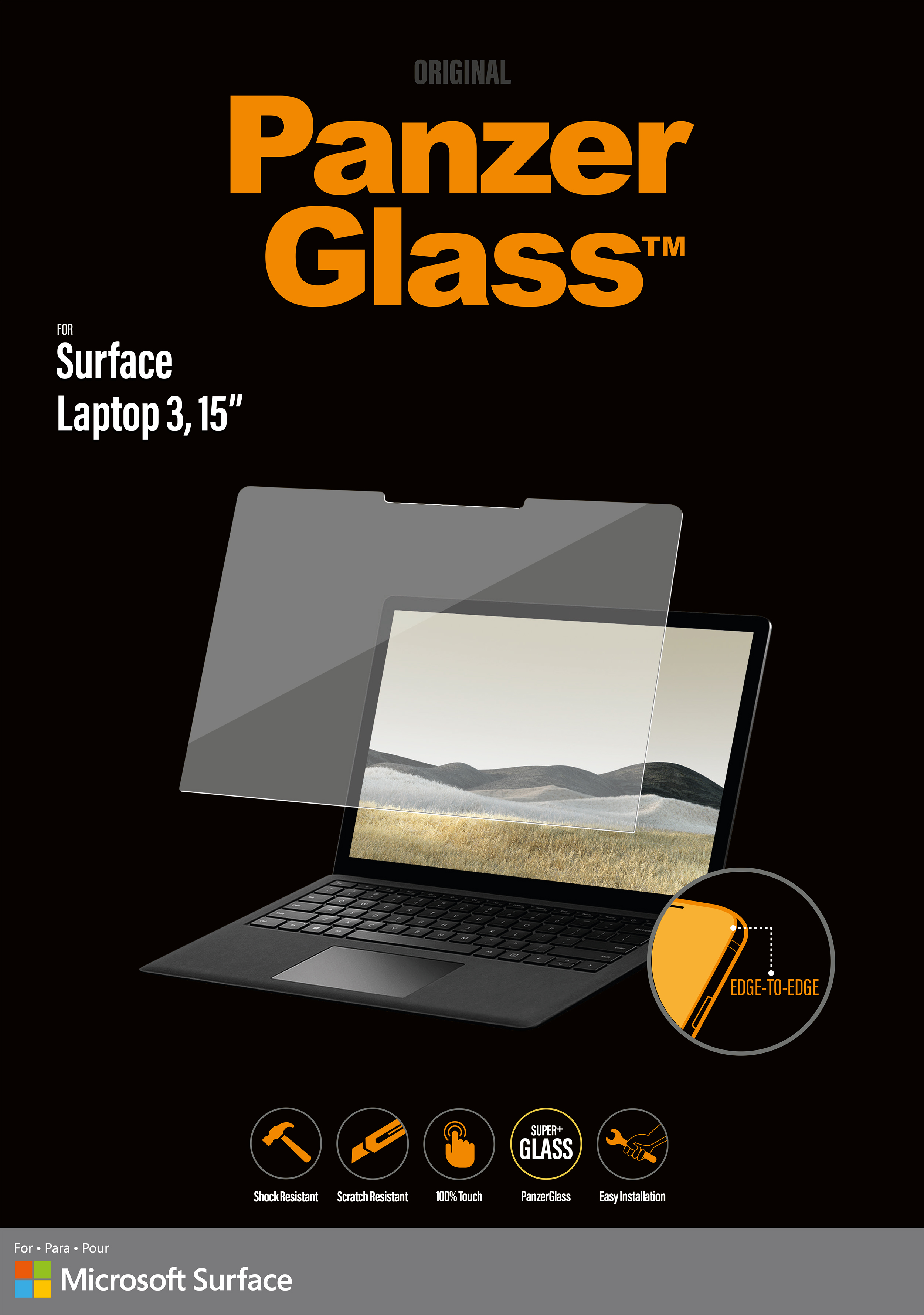 PanzerGlass - Screen Protector for Surface Laptop 4/3 15-inch