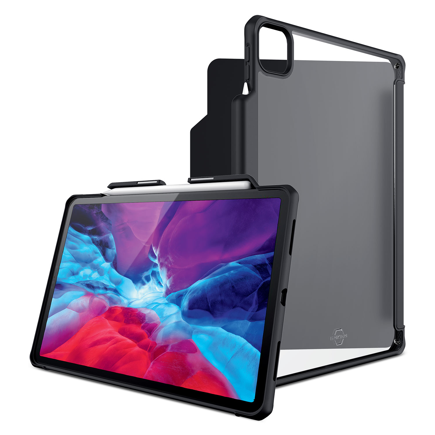 ITSKINS - Hybrid Solid Folio for 12.9-inch iPad Pro ( 5th ) [ Black ]