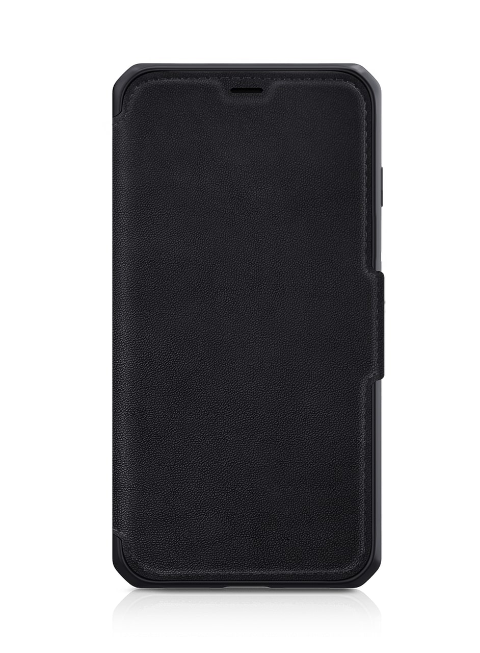 ITSKINS - Hybrid Folio Leather for iPhone SE （第3世代）/iPhone SE （第2世代）/8/7 [ Black with RE:CYCLED Leather ]
