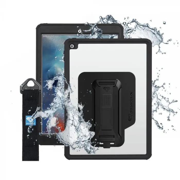 ARMOR-X - IP68 Waterproof Case with Hand Strap for 10.5-inch iPad Pro/iPad Air ( 3rd ) [ Black ]