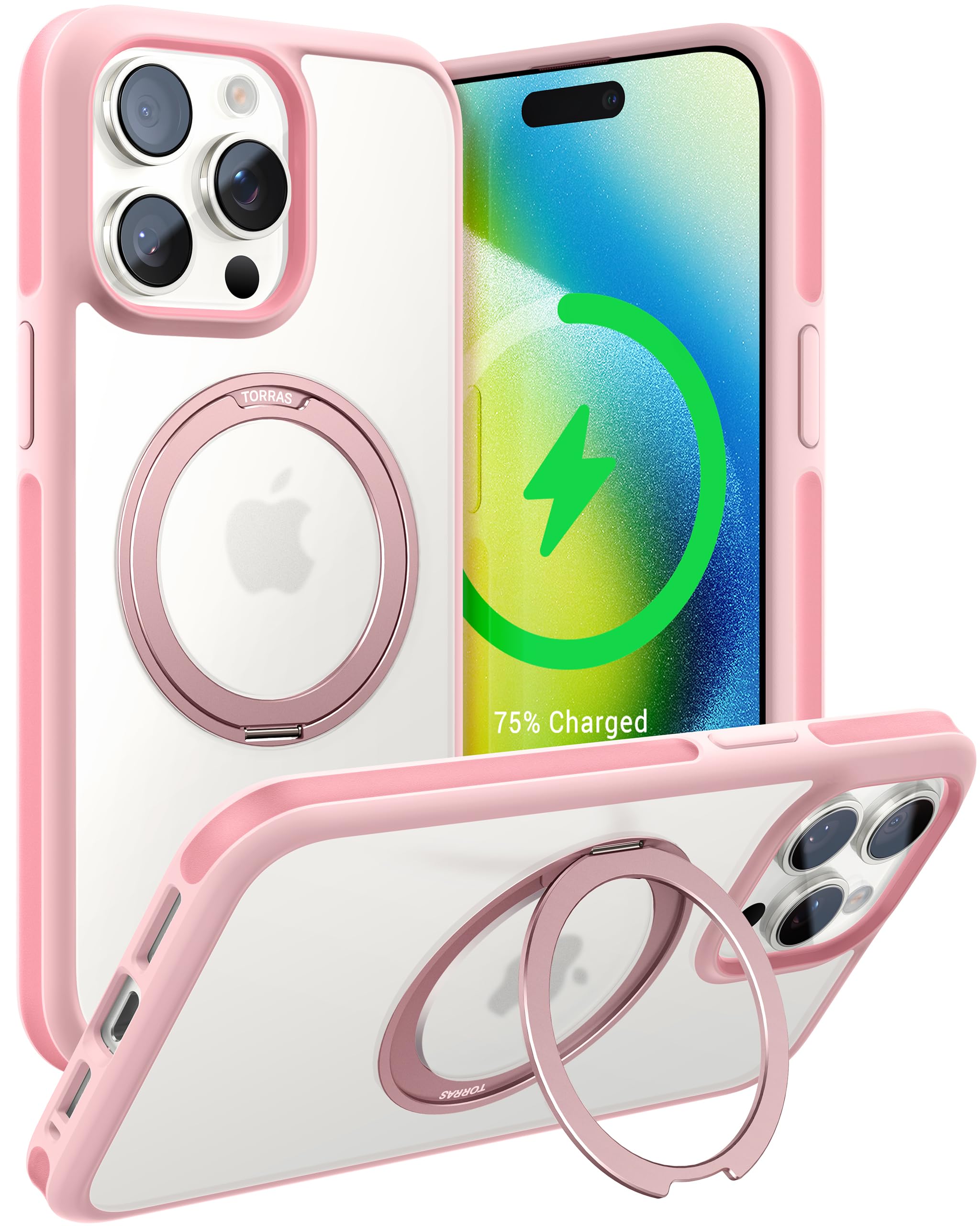 Torras - UPRO Ostand R Fusion for iPhone 15 Pro [ Pink ]