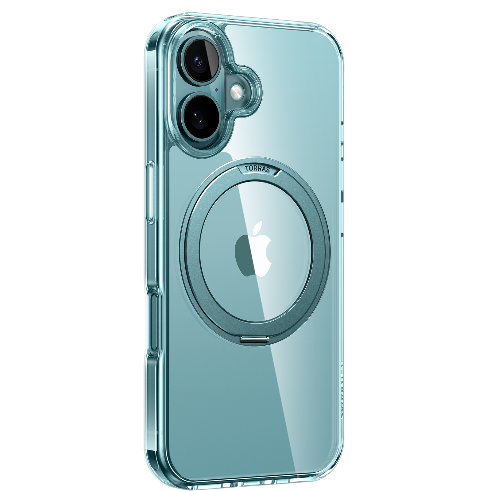 Torras - Ostand Pro-Clear case  for iPhone 16[ Light Green ]