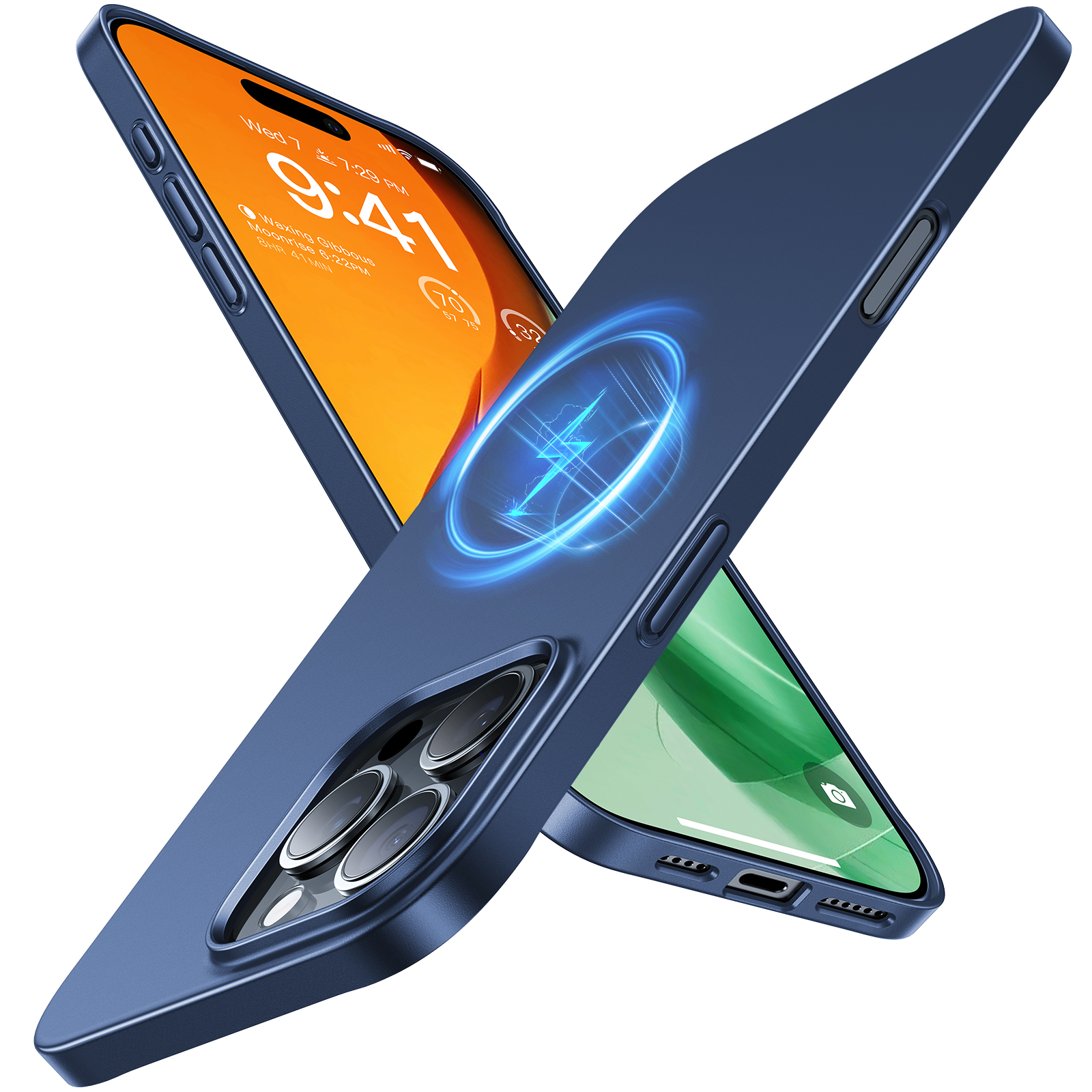 Torras - SlimFit-Mag case  for iPhone 16 Pro MAX [ Navy Blue ]