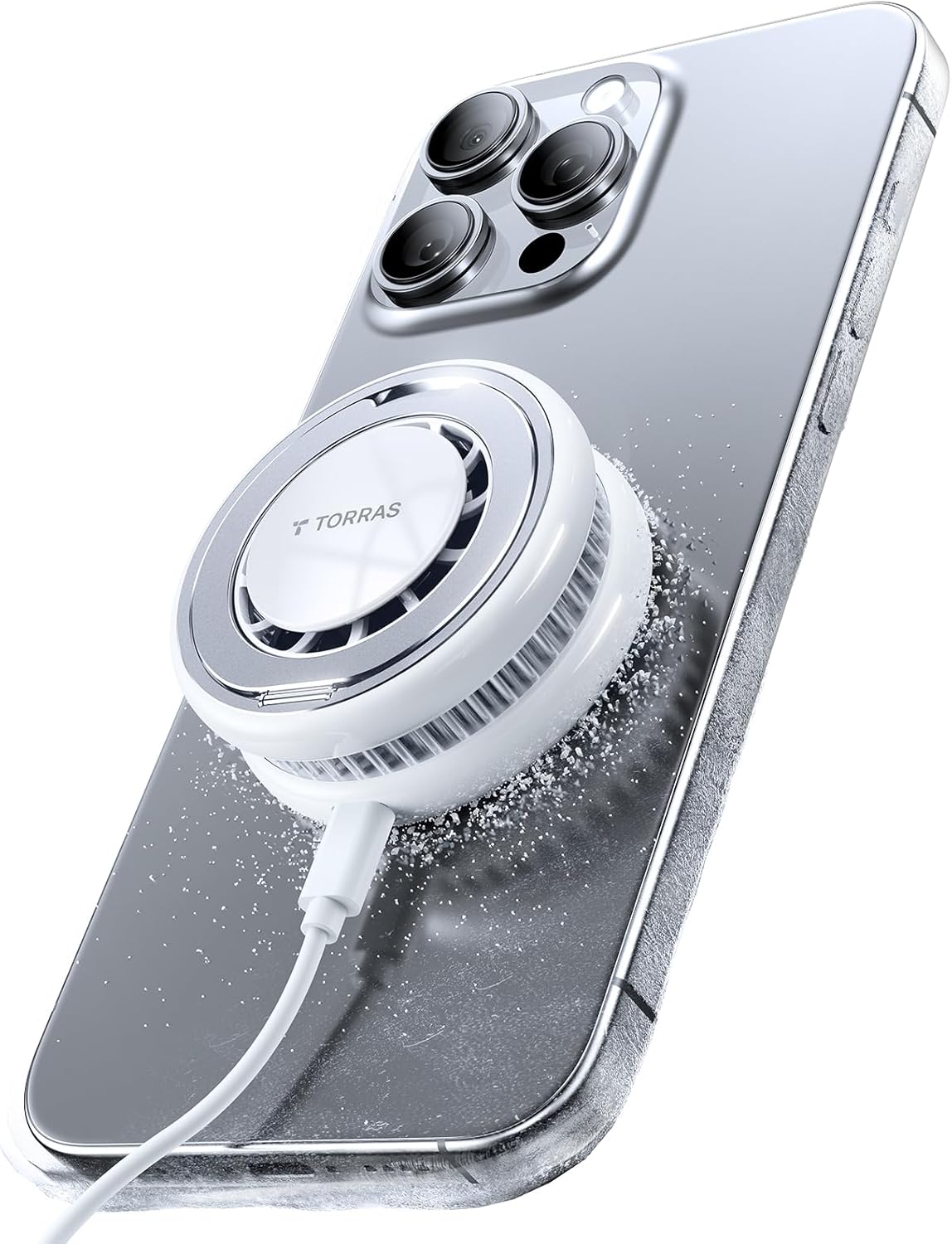 Torras - Ostand PolarCircle Qi2 冷却機能 MagSafe対応充電器  [ White ]
