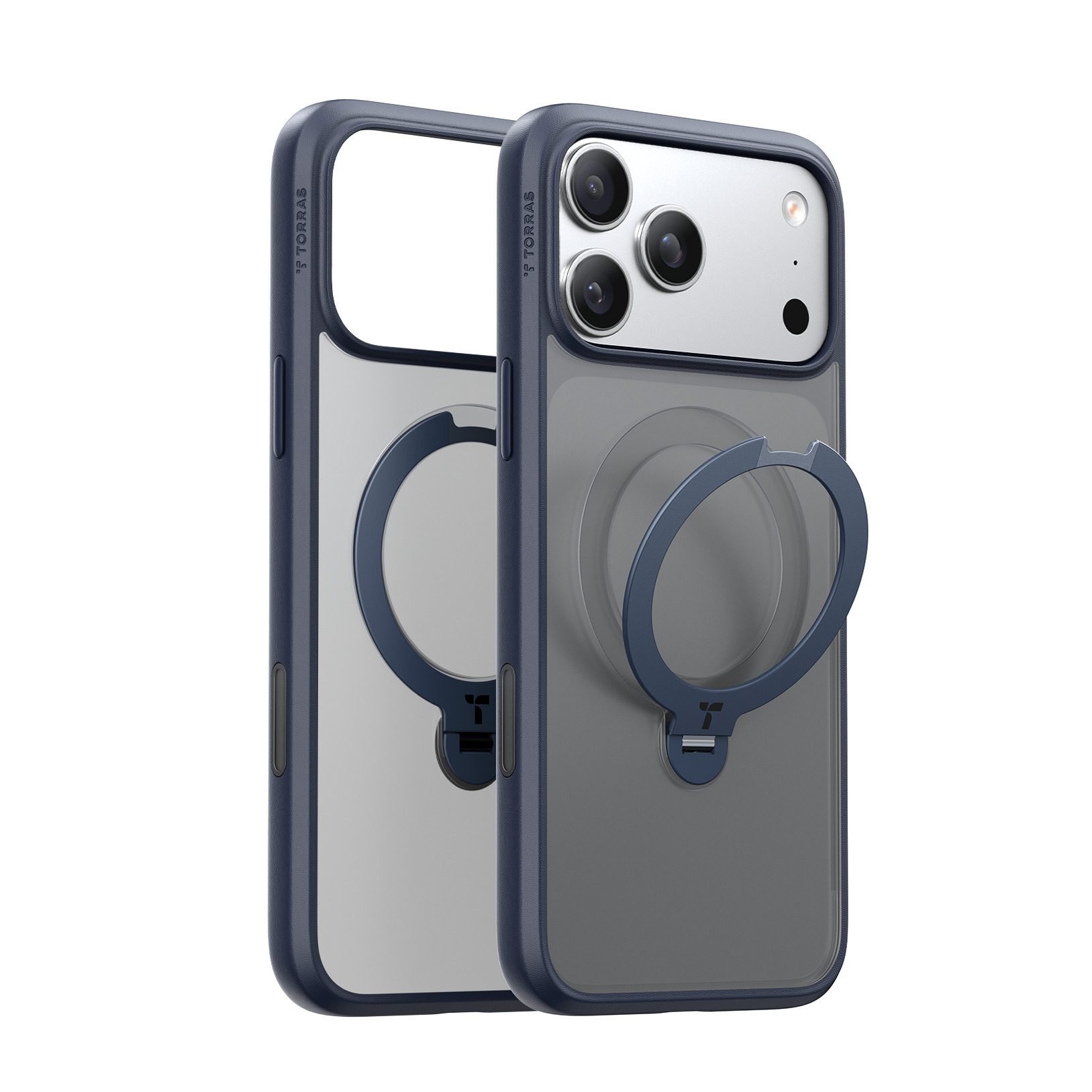 Torras - Ostand Q3 Spin Case for iPhone 17 Pro [ Midnight Blue ]