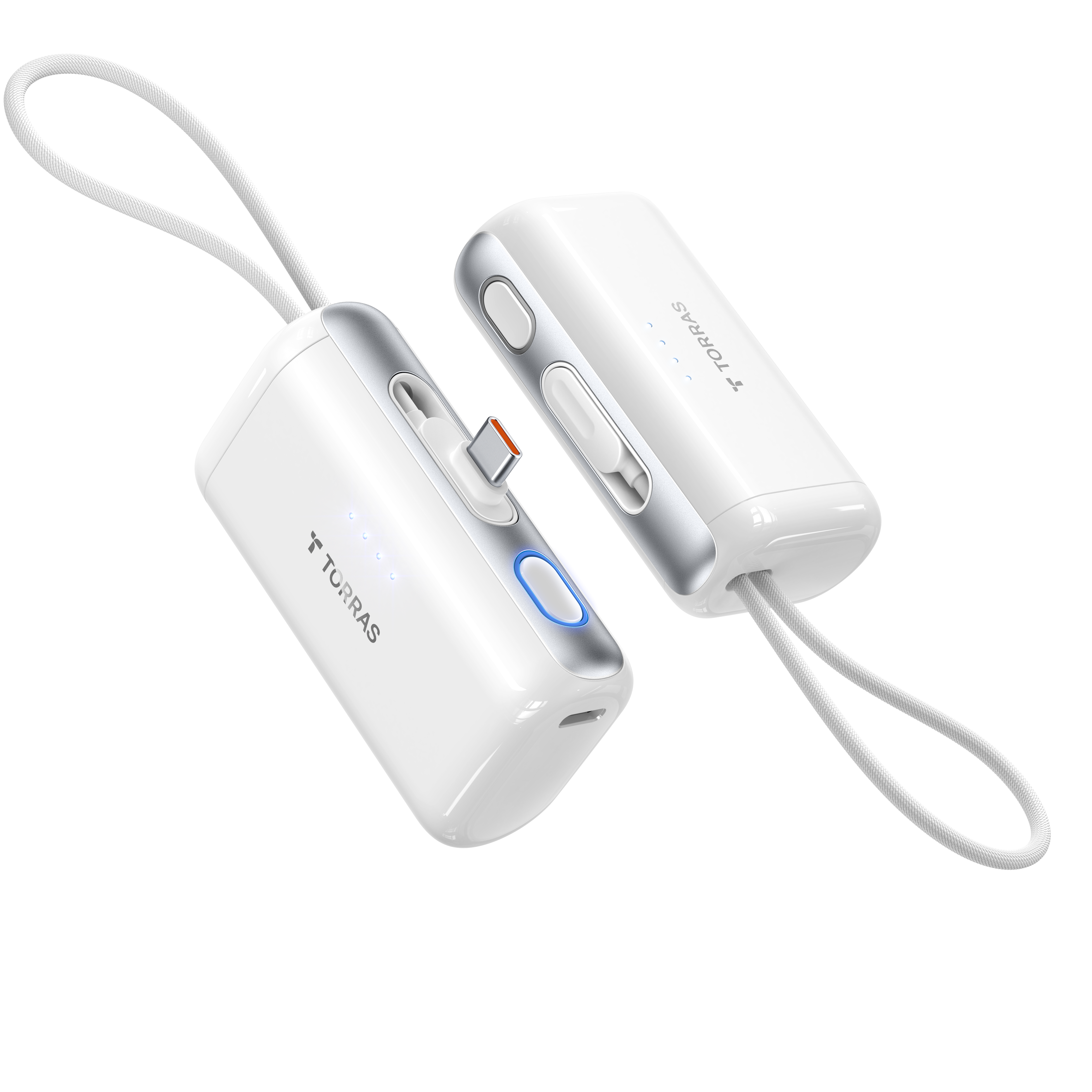 Torras - PocketVolt 5000mAh Powerbank モバイル バッテリー [ White ]