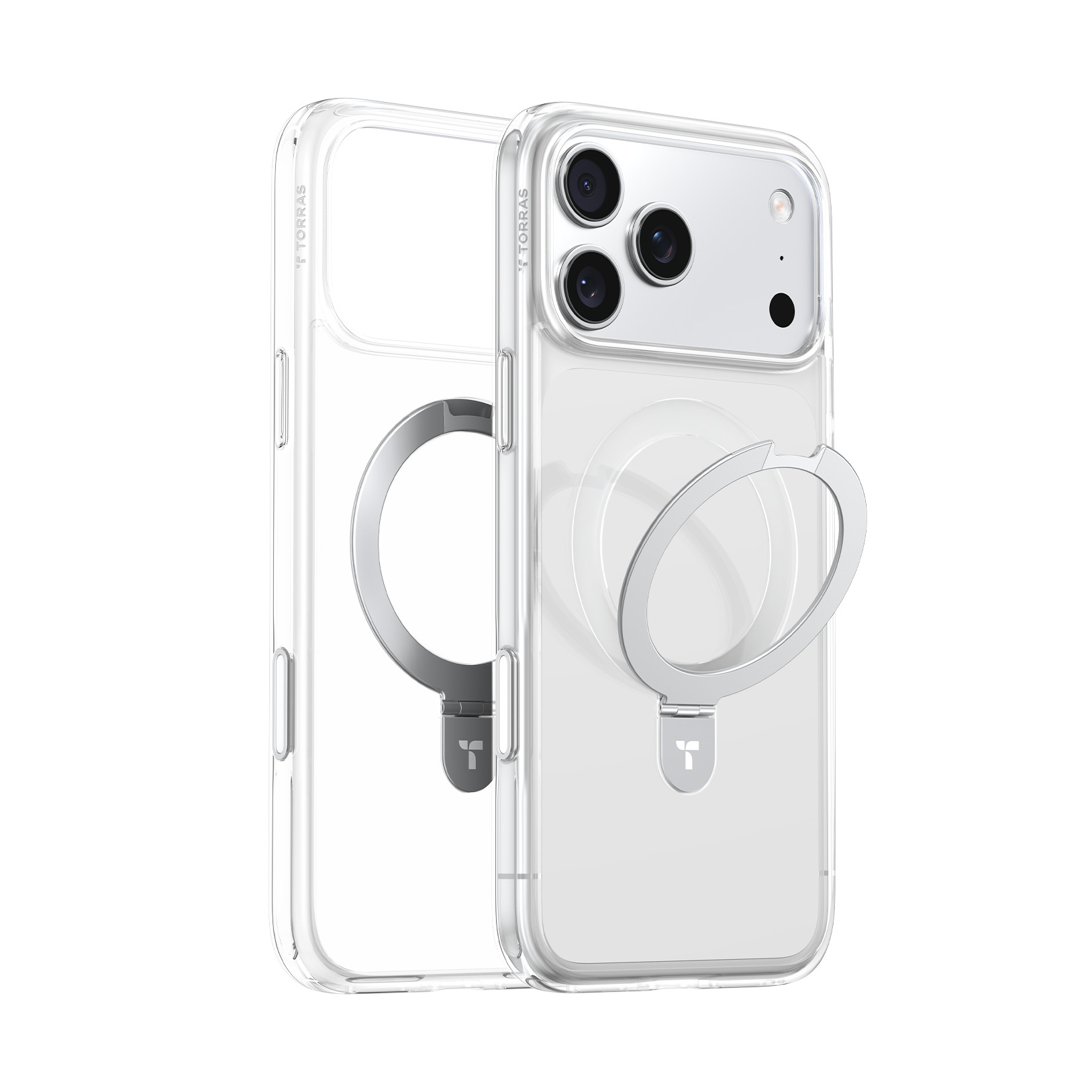 Torras - Ostand Q1 Guardian Case for iPhone 17 Pro [ Clear ]