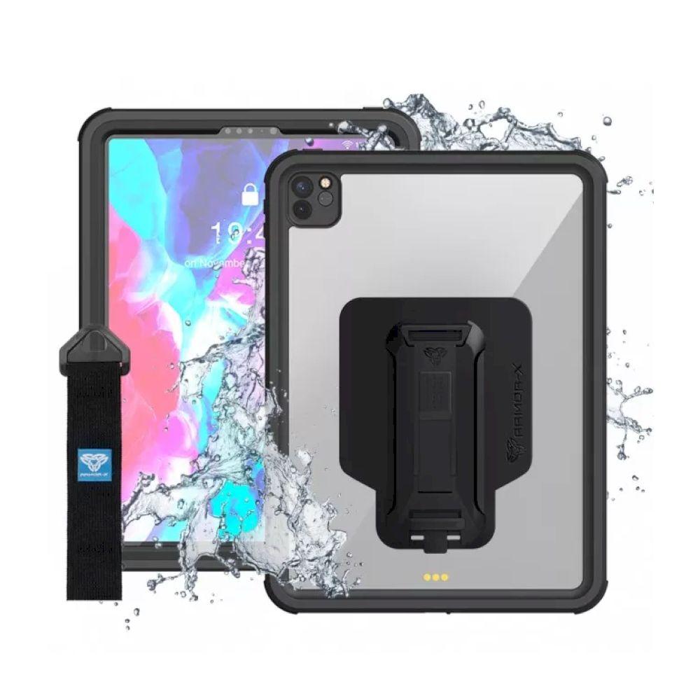 ARMOR-X - IP68 Waterproof Protective Case with new Adaptor and Hand Strap for 12.9-inch iPad Pro ( 4th ) [ Black ]