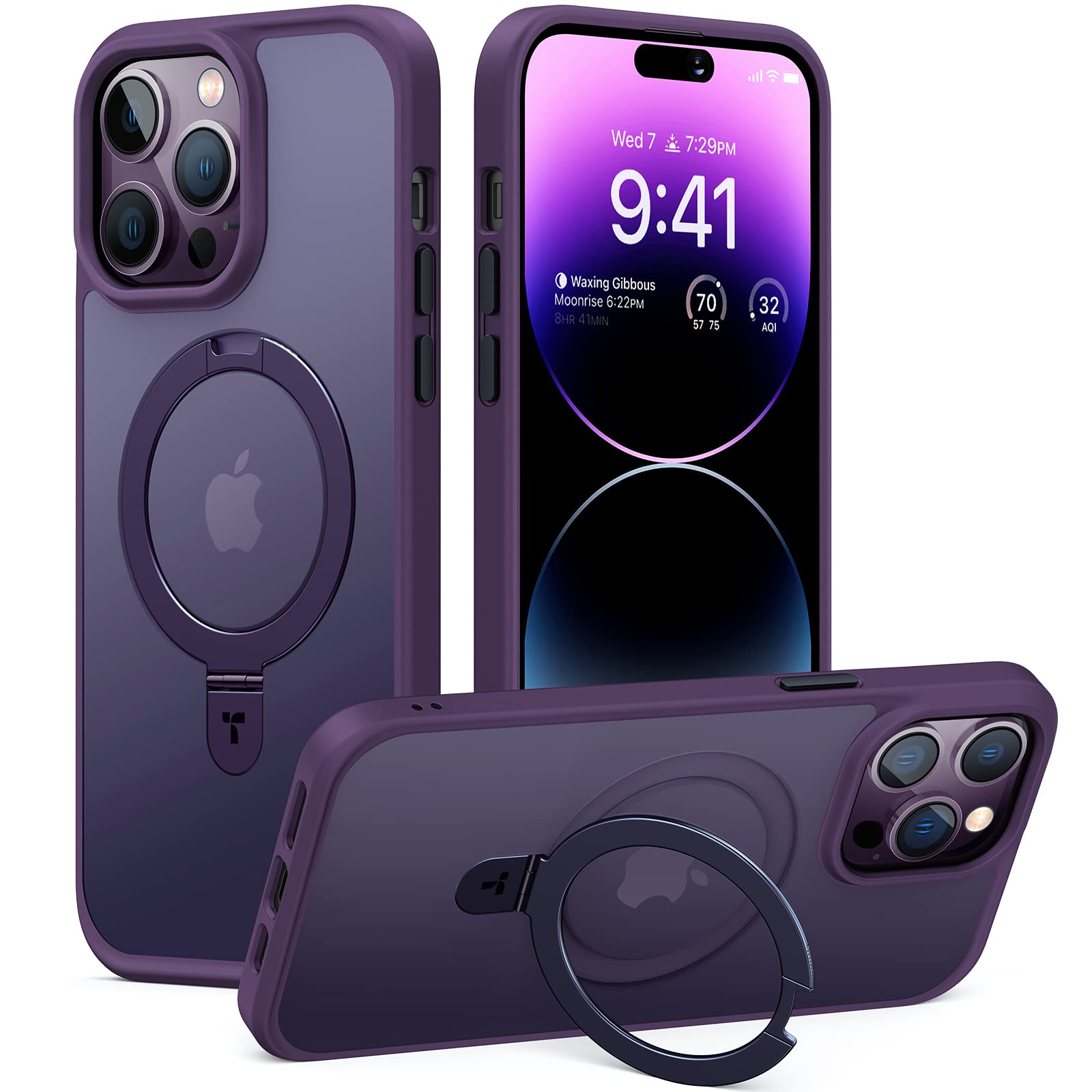 Torras -  UPRO Ostand Case for iPhone 14 Pro [ Dark Purple ]